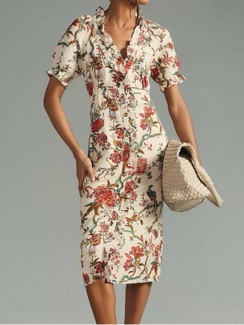 Anthropologie Pilcro Floral Midi Dress New With Tags